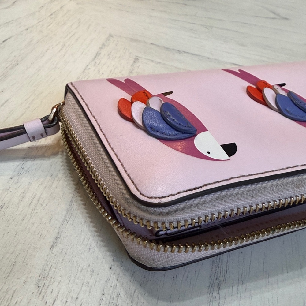 Kate Spade Pink Parrot Flock Party Large Continental Zip Around Wallet - Picture 14 of 14
